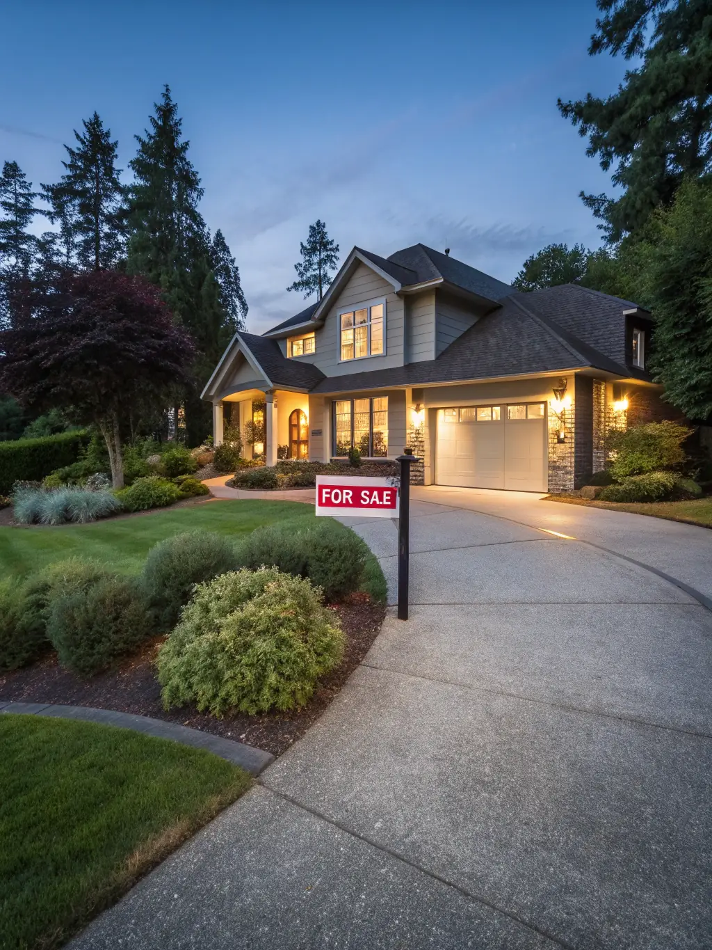 A house with a 'For Sale' sign in the front yard, emphasizing the importance of curb appeal.